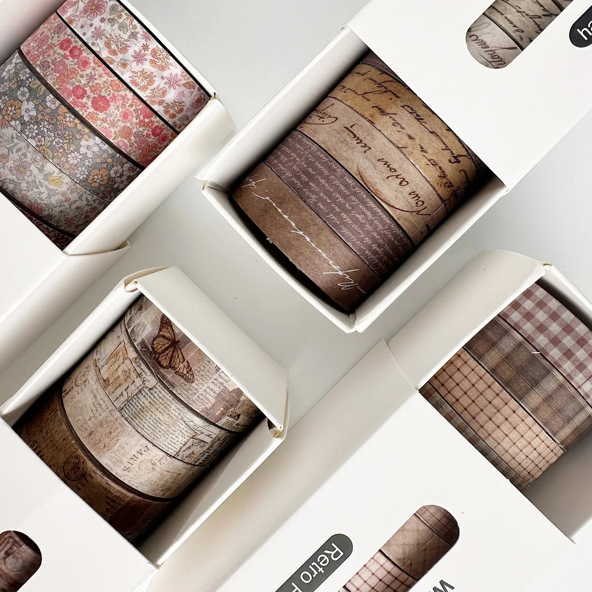 Retro Washi Tapes | Set of 8 Rolls