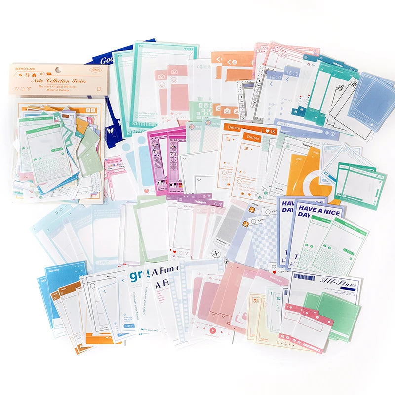 Vintage Memo Paper Set | 100pcs/pack