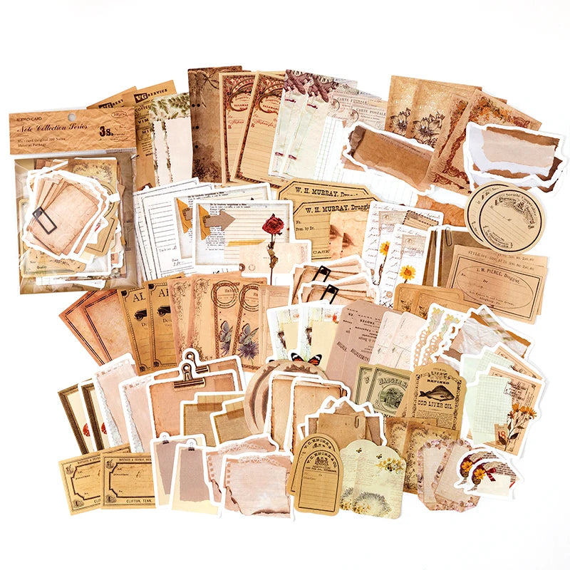 Vintage Memo Paper Set | 100pcs/pack