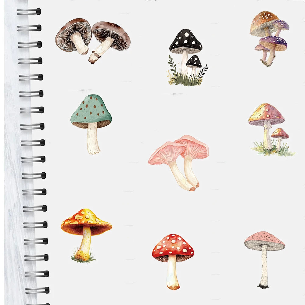 Kawaii Mushroom Stickers | 50/250pcs