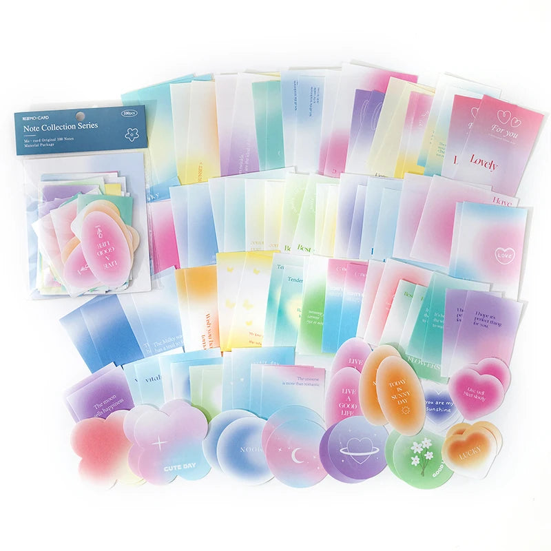 Vintage Memo Paper Set | 100pcs/pack