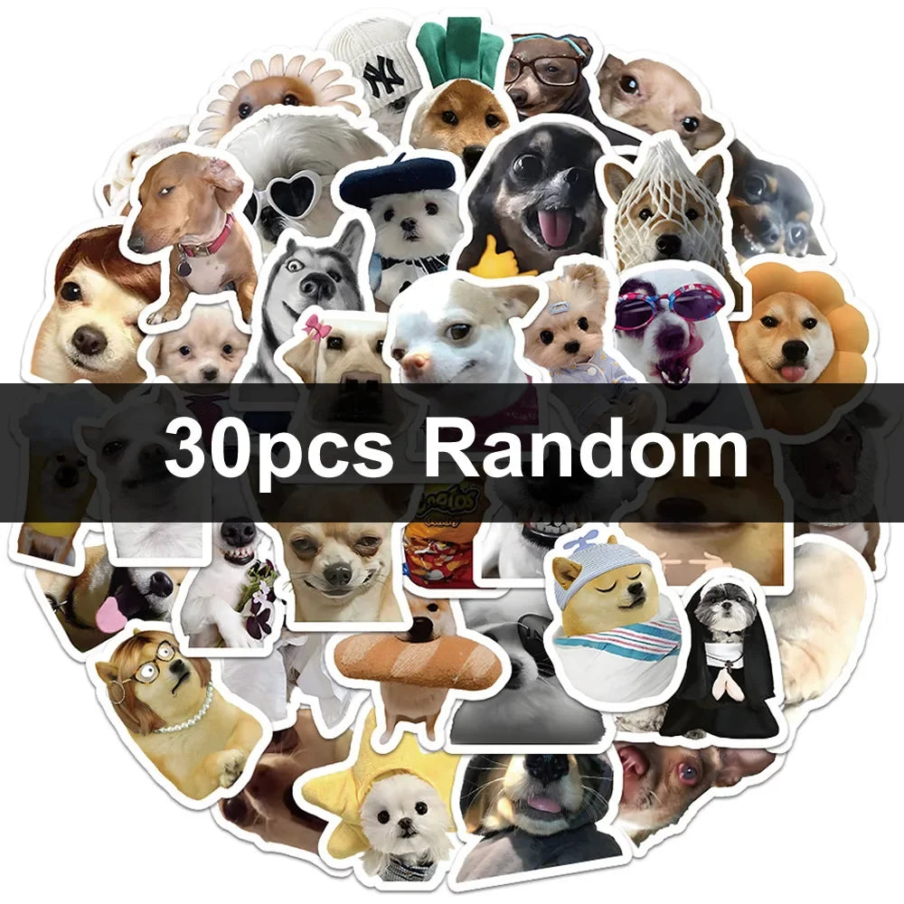 Funny Cartoon Dogs Stickers | 30/60/180pcs