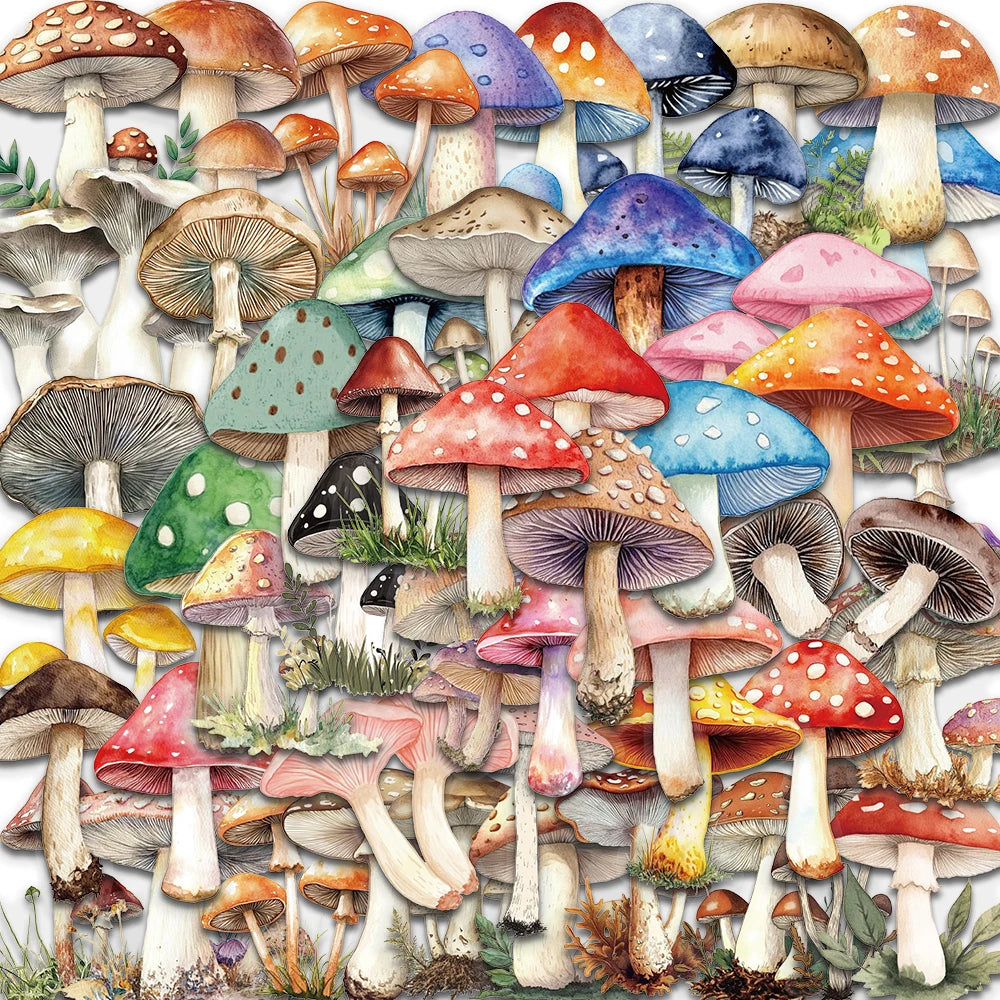Kawaii Mushroom Stickers | 50/250pcs