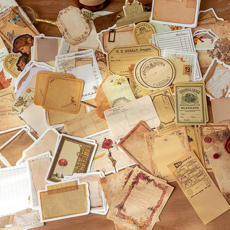 Vintage Memo Paper Set | 100pcs/pack