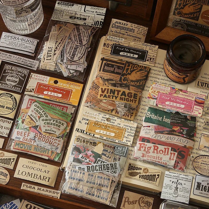 Vintage Decorative Stickers pack | 100 pcs