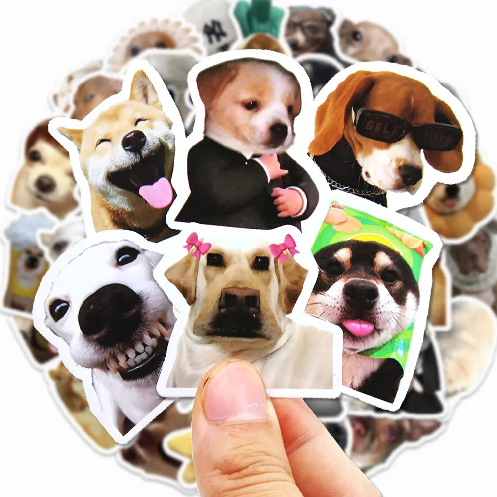 Funny Cartoon Dogs Stickers | 30/60/180pcs