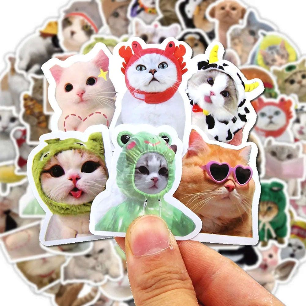 Funny Cat Stickers | 100/500/1000pcs