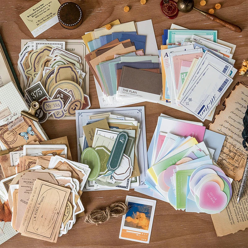Vintage Memo Paper Set | 100pcs/pack