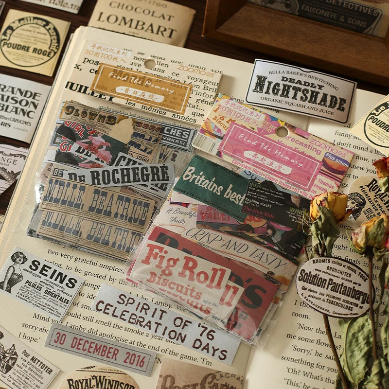 Vintage Decorative Stickers pack | 100 pcs