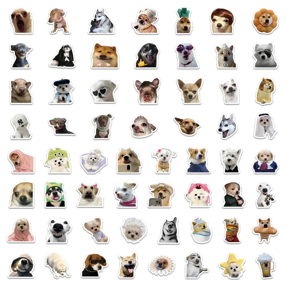 Funny Cartoon Dogs Stickers | 30/60/180pcs
