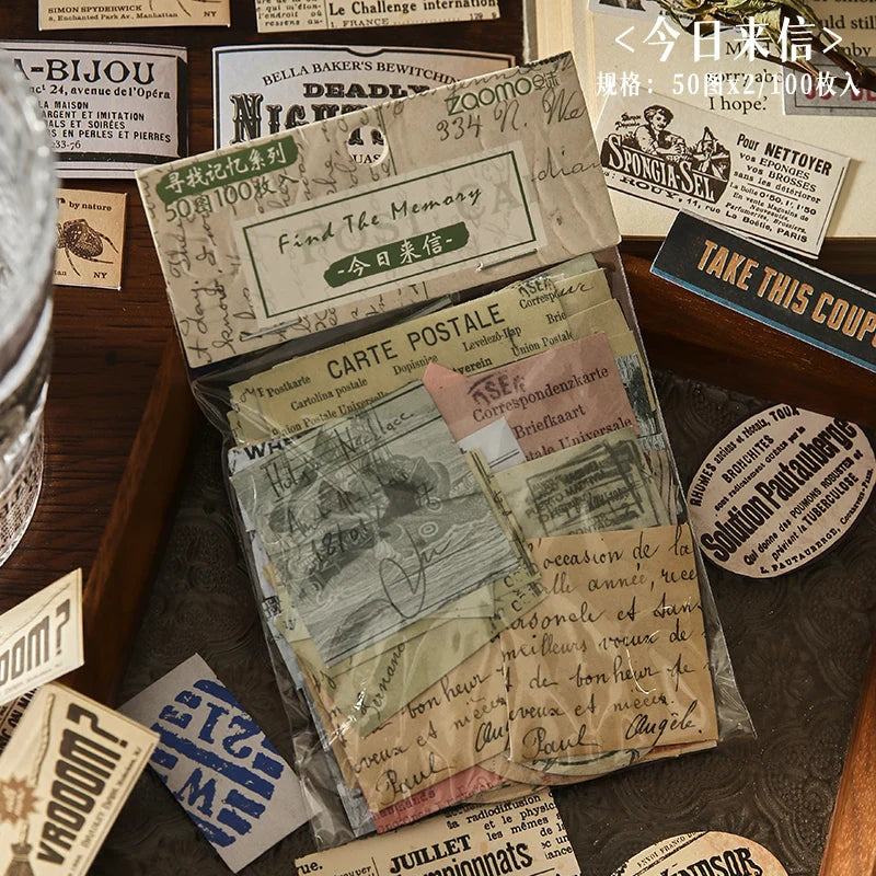 Vintage Decorative Stickers pack | 100 pcs