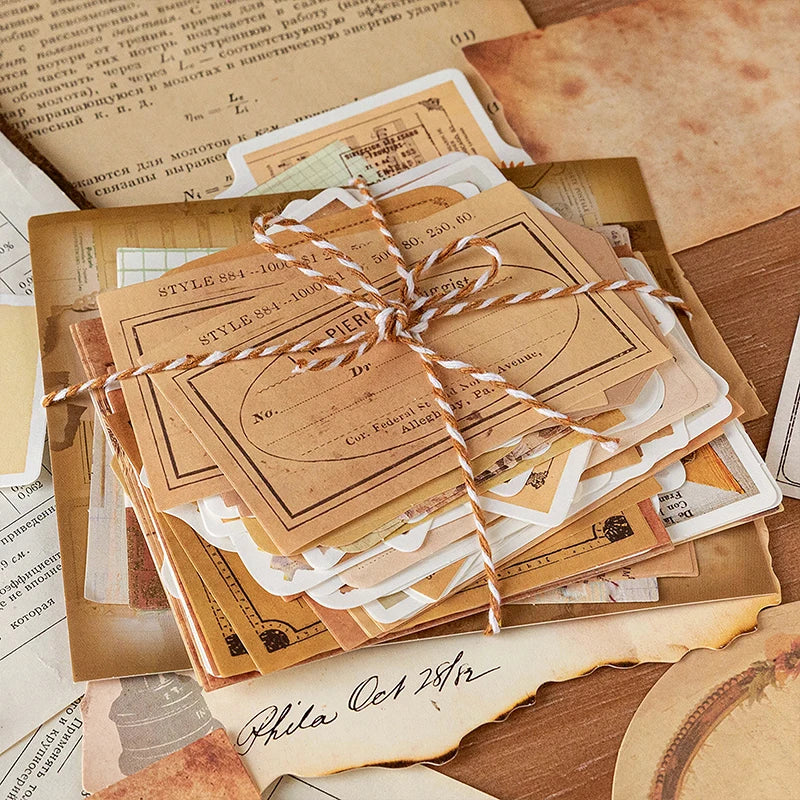 Vintage Memo Paper Set | 100pcs/pack