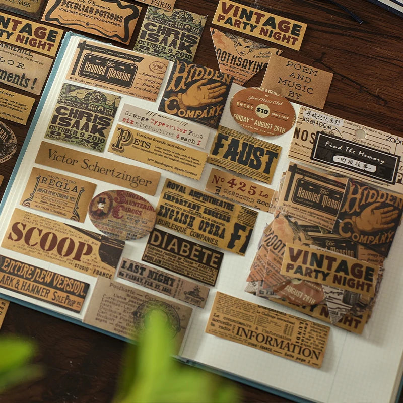 Vintage Decorative Stickers pack | 100 pcs