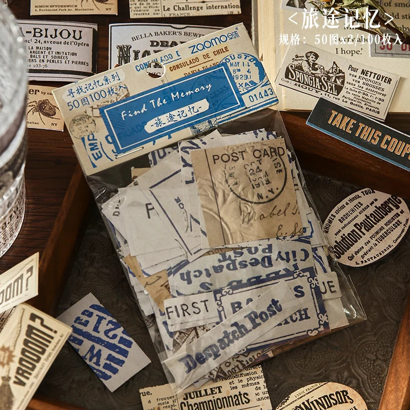 Vintage Decorative Stickers pack | 100 pcs