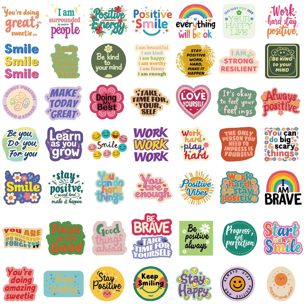Positive Affirmation Sticker Pack | 50pcs & 150pcs